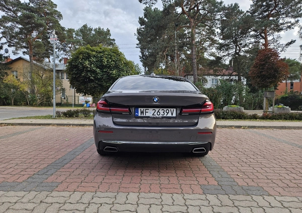 BMW Seria 5 cena 235000 przebieg: 73000, rok produkcji 2020 z Warszawa małe 121